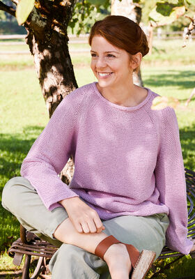 PULLOVER Landlust Sommerseide - Strikkeopskrift (SE) fra Lana Grossa