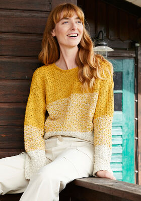 PULLOVER Landlust Sommerseide - Strikkeopskrift (SE) fra Lana Grossa