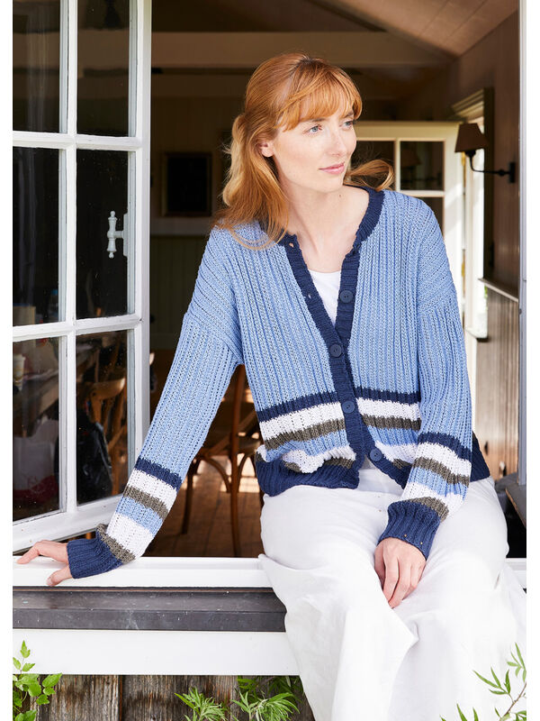 Lana Grossa CARDIGAN Landlust Sommerseide - Strikkeopskrift (SE)