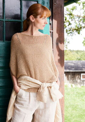 PULLOVER Landlust Sommerseide - Strikkeopskrift (SE) fra Lana Grossa