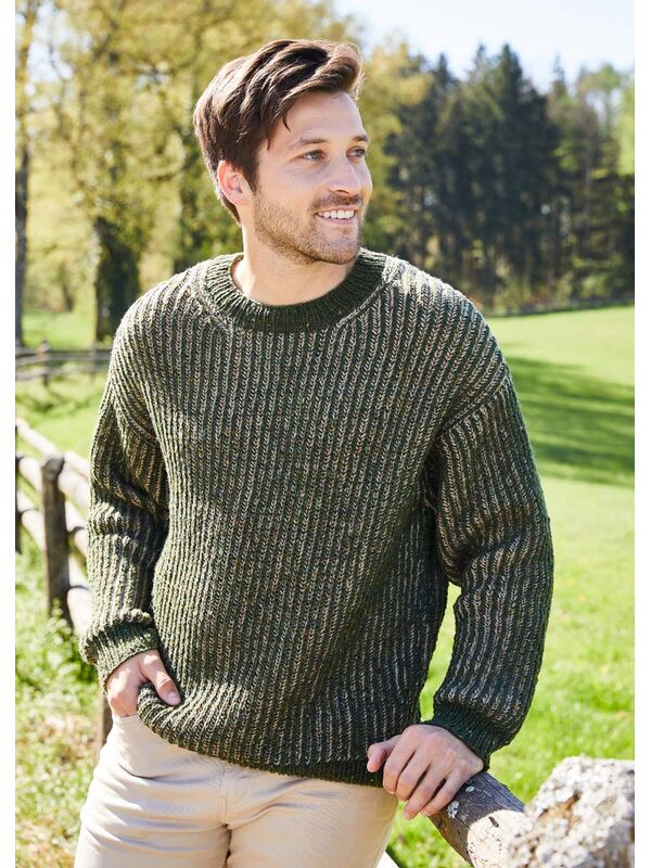 Lana Grossa PULLOVER Landlust-Soft-Tweed 180 - Strikkeopskrift (NO)