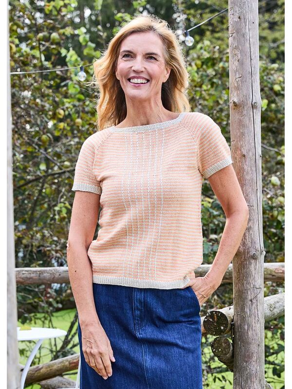 Lana Grossa TOP-DOWN-SHIRT Landlust Sommerseide - Strikkeopskrift (NO)