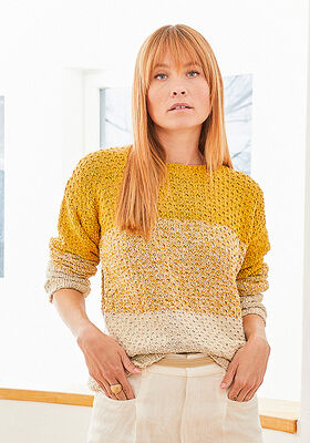 PULLOVER Landlust Sommerseide - Strikkeopskrift (SE) fra Lana Grossa