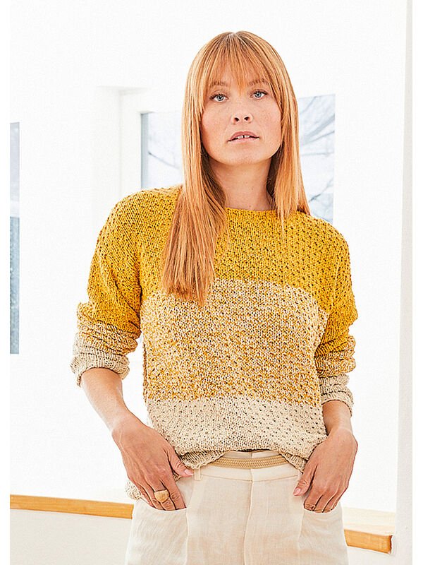 Lana Grossa PULLOVER Landlust Sommerseide - Strikkeopskrift (SE)