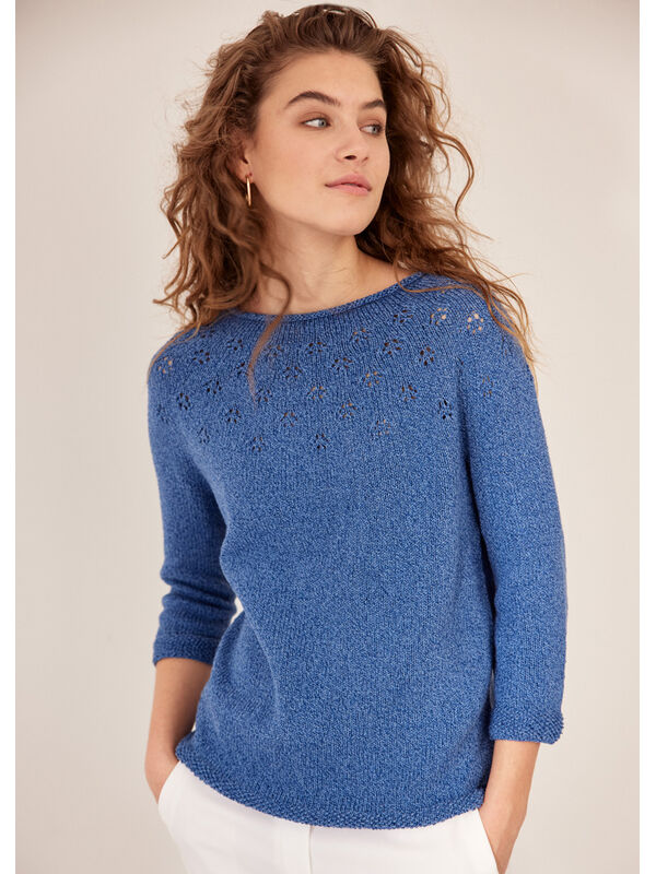 Lana Grossa SWEATER Landlust Sommerseide - Strikkeopskrift (SE)