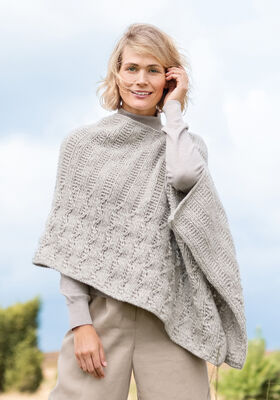 PONCHO Landlust Winterwolle - Strikkeopskrift (SE) fra Lana Grossa