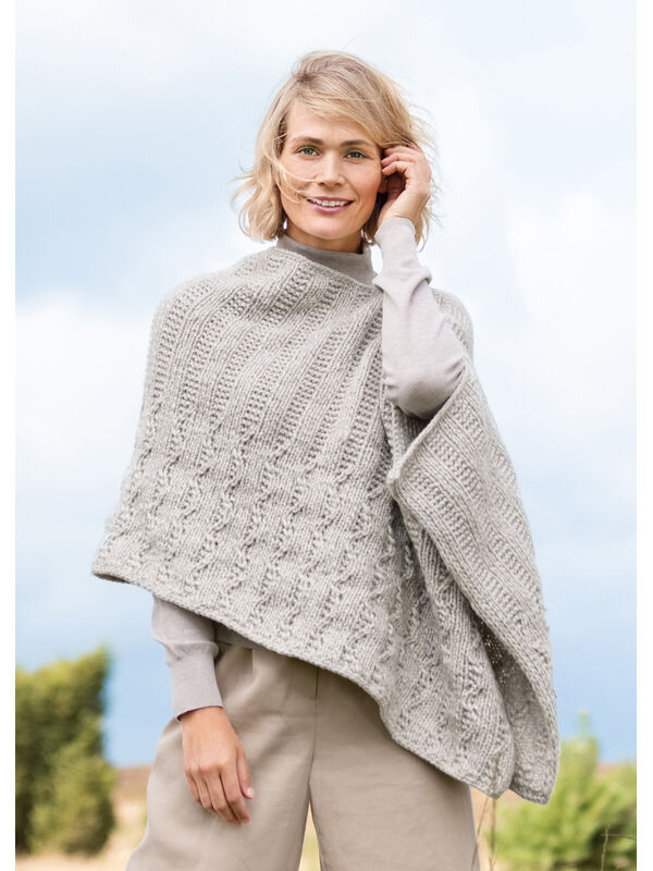 Lana Grossa PONCHO Landlust Winterwolle - Strikkeopskrift (SE)