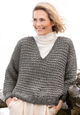 PULLOVER Landlust Winterwolle - Strikkeopskrift (SE) fra Lana Grossa