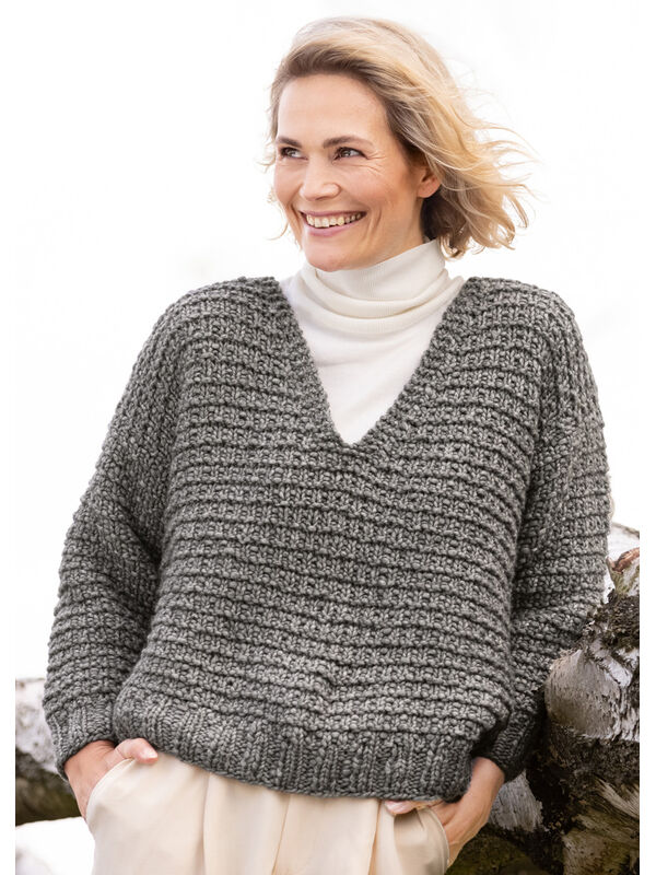 Lana Grossa PULLOVER Landlust Winterwolle - Strikkeopskrift (SE)