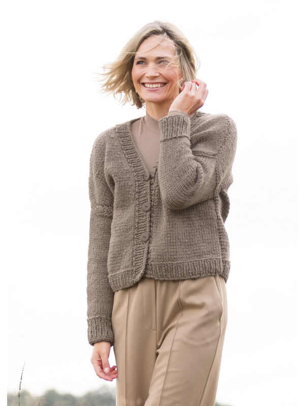 Lana Grossa CARDIGAN Landlust Winterwolle - Strikkeopskrift (SE)