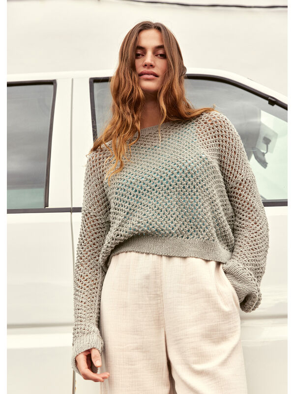 Lana Grossa PULLOVER Linissimo - Strikkeopskrift (DK)