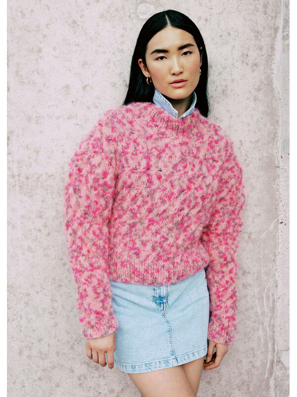 Lana Grossa PULLOVER Brushy Print (lala Berlin) - Strikkeopskrift (SE)