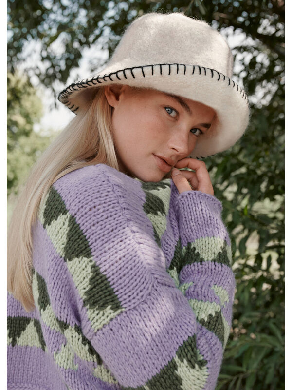 Lana Grossa HUE Feltro & Cool Wool Big - Strikkeopskrift (SE)