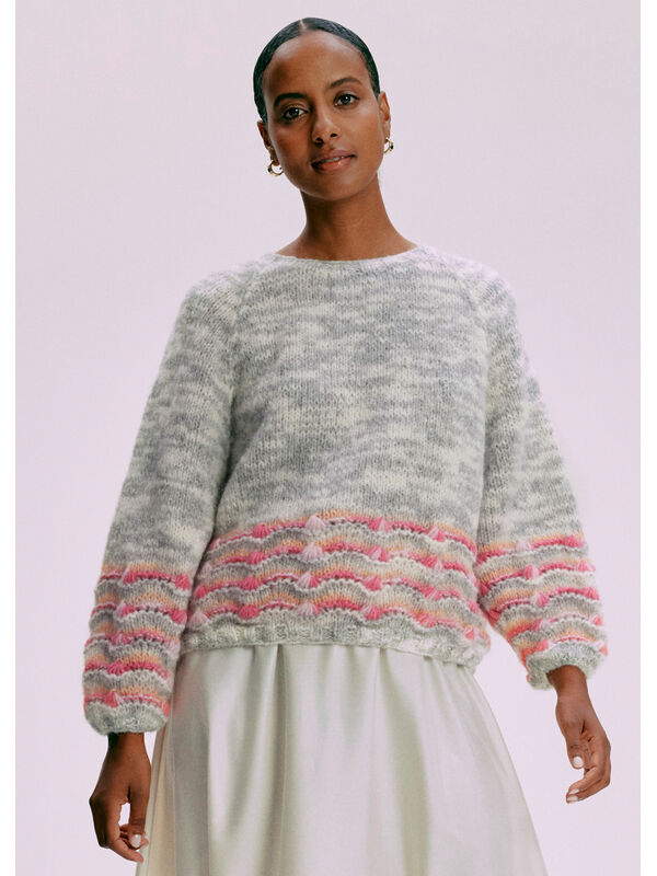 Lana Grossa RAGLAN-PULLOVER Lala Berlin Smoothy - Strikkeopskrift (NO)