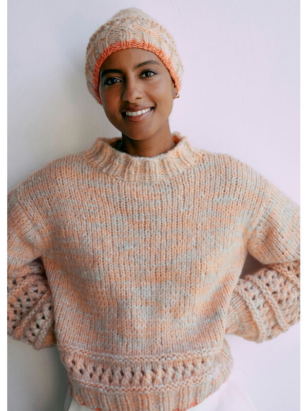 Lana Grossa PULLOVER Lala Berlin Smoothy & Lala Berlin Lovely Cotton - Strikkeopskrift (SE)