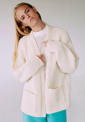 CARDIGAN Merino Cardato - Strikkeopskrift (SE) fra Lana Grossa