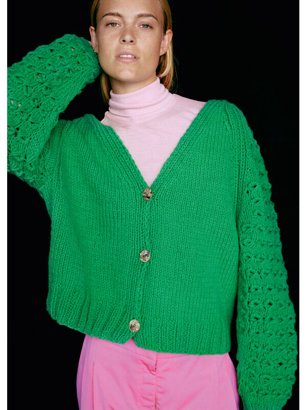 Lana Grossa RAGLANCARDIGAN Merino Cardato - Strikkeopskrift (SE)