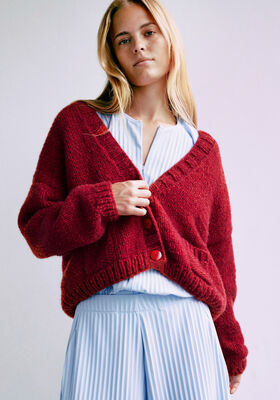 CARDIGAN Ecopuno Chunky - Strikkeopskrift (SE) fra Lana Grossa