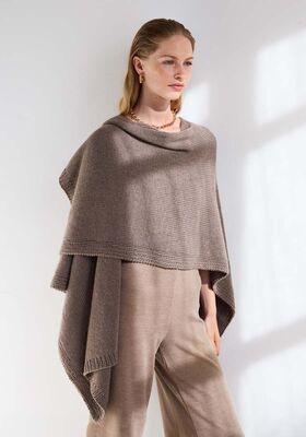PONCHO Cashmere Kiss - Strikkeopskrift (SE) fra Lana Grossa