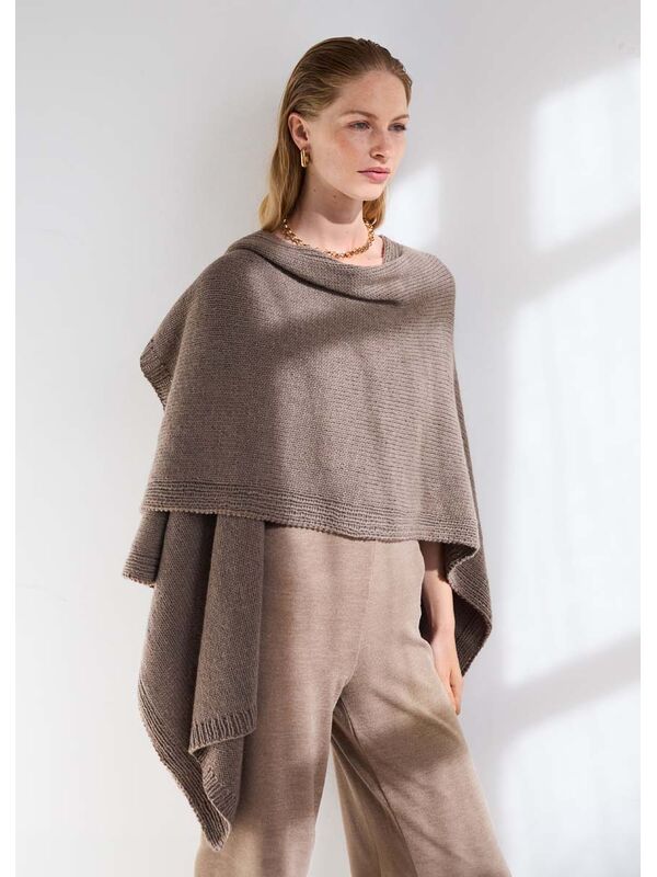 Lana Grossa PONCHO Cashmere Kiss - Strikkeopskrift (SE)