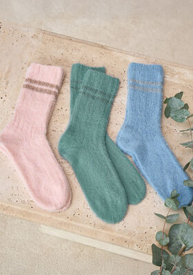SOKKER MED GLITTER Cosy Socks & Brillino fra Lana Grossa