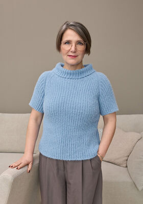 RAGLANPULLOVER MED KORTE ÆRMER Cosy Socks fra Lana Grossa