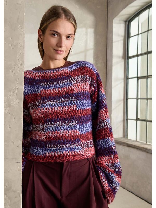 Lana Grossa HÆKLET PULLOVER Cool Merino & Superkid Seta - Hækleopskrift (SE)