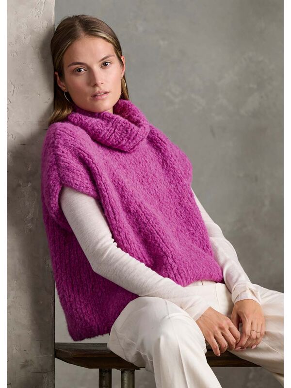 Lana Grossa OVERSIZE-SLIPOVER Royal Alpaca - Strikkeopskrift (SE)