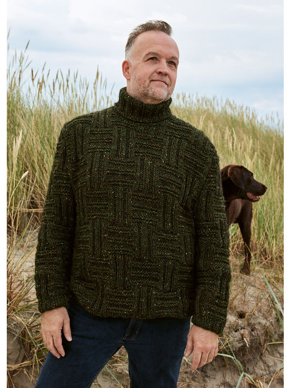 Lana Grossa PULLOVER Landlust Soft Tweed 90 & Puno Due - Strikkeopskrift (SE)