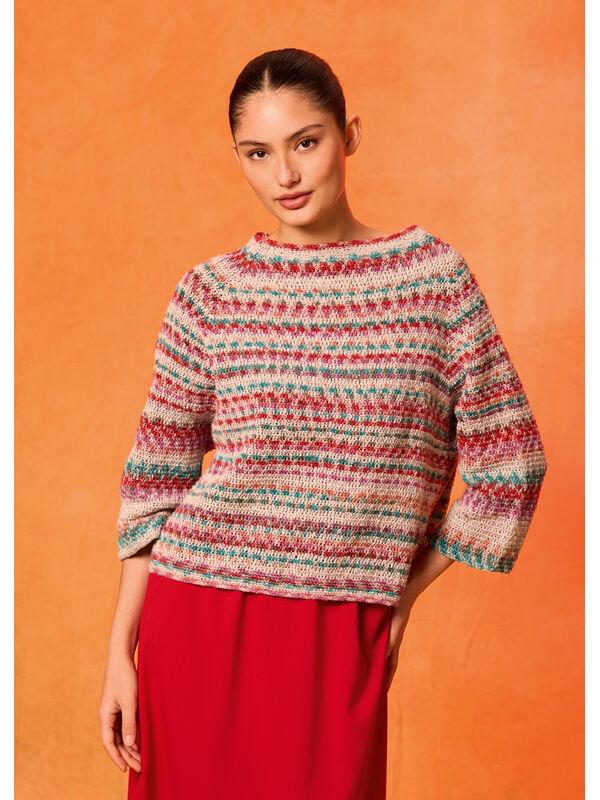 Lana Grossa HÆKLET PULLOVER TOP-DOWN Gomitolo California