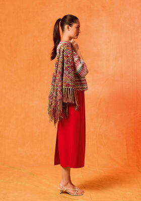 HÆKLET TREKANTSJAL Cotonella fra Lana Grossa