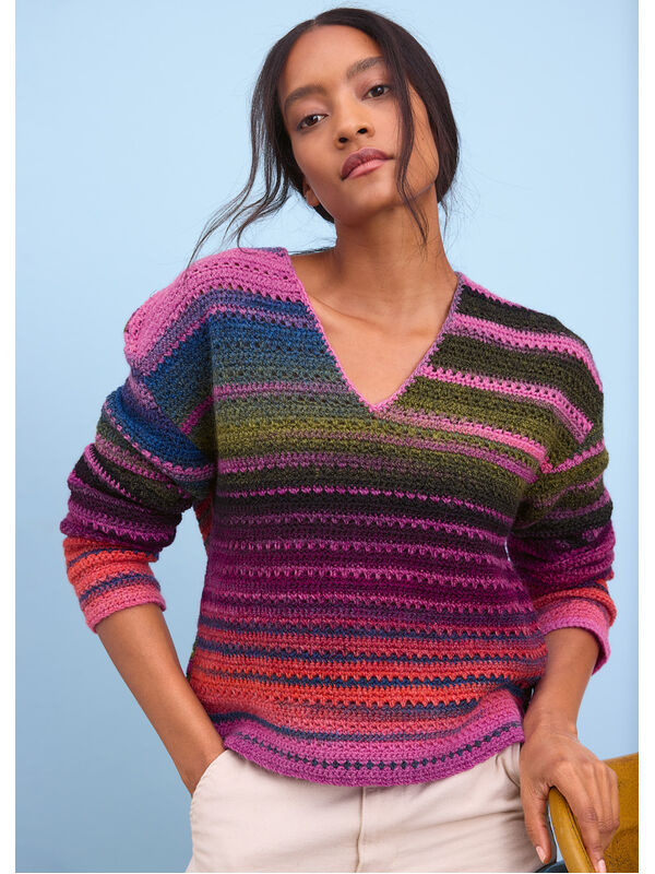 Lana Grossa HÆKLET V-PULLOVER Gomitolo Modo