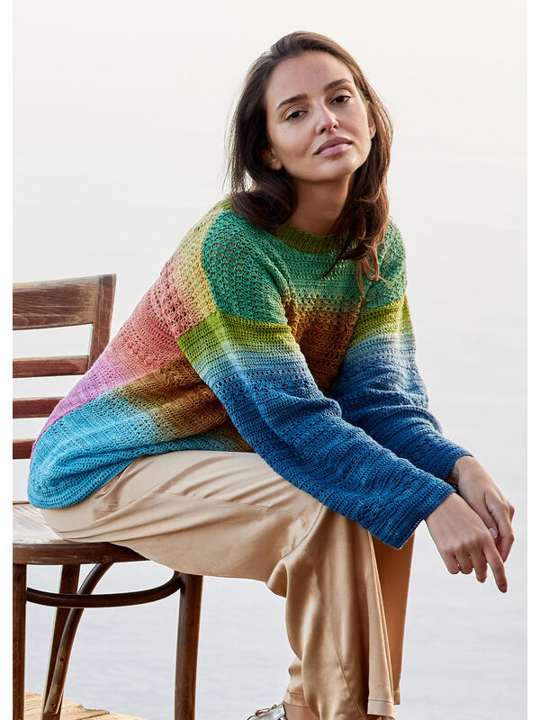 Lana Grossa HÆKLET PULLOVER Cool Wool Lace Hand-dyed