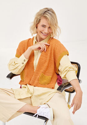 VEST Cool Wool Lace Hand-dyed & Ecopuno fra Lana Grossa