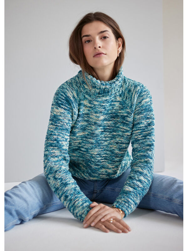 Lana Grossa PULLOVER Cool Wool hand-dyed - Strikkeopskrift (SE)
