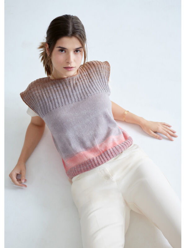 Lana Grossa SLIPOVER Cool Wool Lace hand-dyed - Strikkeopskrift (SE)