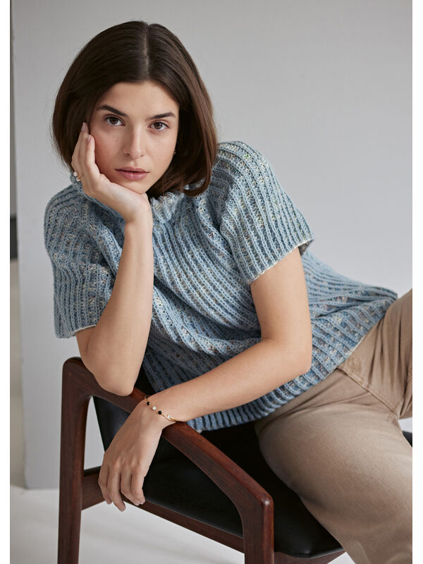 Lana Grossa PULLOVER Cool Wool & Cool Wool hand-dyed - Strikkeopskrift (SE)