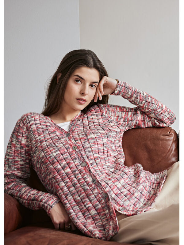 Lana Grossa JAKKE Cool Wool hand-dyed - Strikkeopskrift (SE)