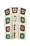 Lana Grossa VEST MED KVADRATISKE MOTIVER OG HULMØNSTER Soft Cotton