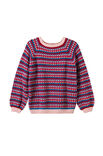 Lana Grossa RAGLANSWEATER I STANGMASKEHULMØNSTER Elastico