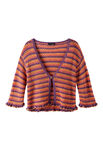Lana Grossa CARDIGAN I STRIBET HULMØNSTER Alta Moda Cotolana