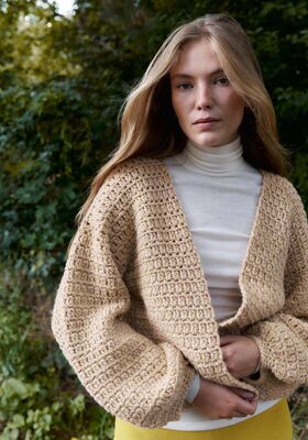 HÆKLETKORT JAKKE Cool Merino Big - Hækleopskrift (NO) fra Lana Grossa