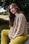 Lana Grossa HÆKLETKORT JAKKE Cool Merino Big - Hækleopskrift (NO)