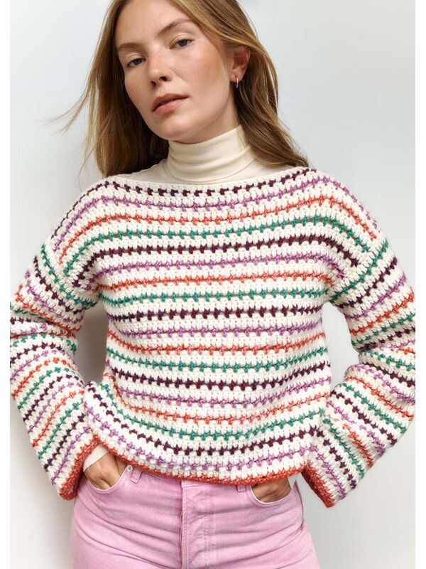 Lana Grossa PULLOVER Cool Merino Big & Twinny - Hækleopskrift (NO)