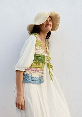 HÆKLET VEST Natural Cotton - Hækleopskrift (NO) fra Lana Grossa