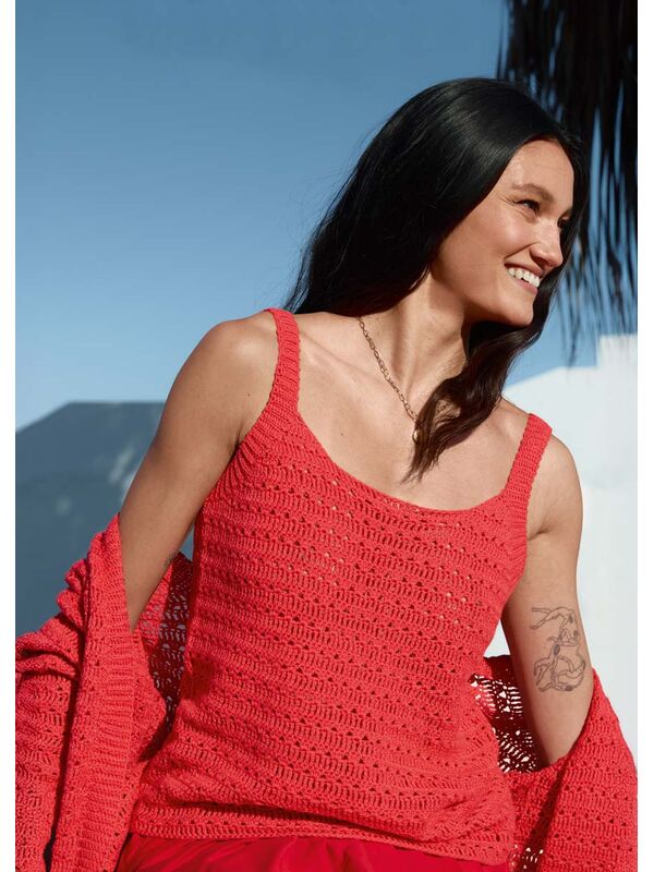 Lana Grossa HÆKLET TOP Summer Cashmere - Hækleopskrift (NO)