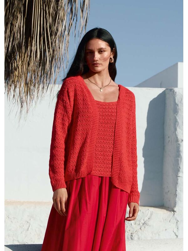 Lana Grossa HÆKLET CARDIGAN Summer Cashmere - Hækleopskrift (NO)