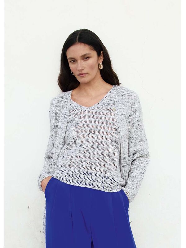 Lana Grossa HÆKLET CARDIGAN Maglia - Hækleopskrift (SE)