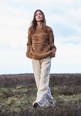 PULLOVER MED RUNDT BÆRESTYKKE Cool Merino Big Color fra Lana Grossa