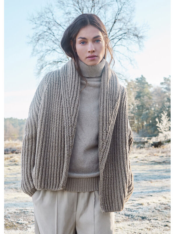 Lana Grossa JAKKE MED SJALSKRAVE Cool Merino Big